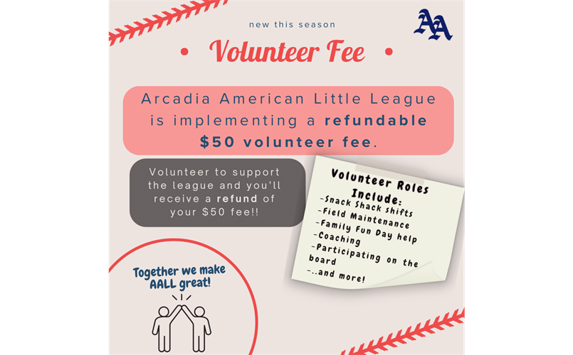 Volunteer Fee